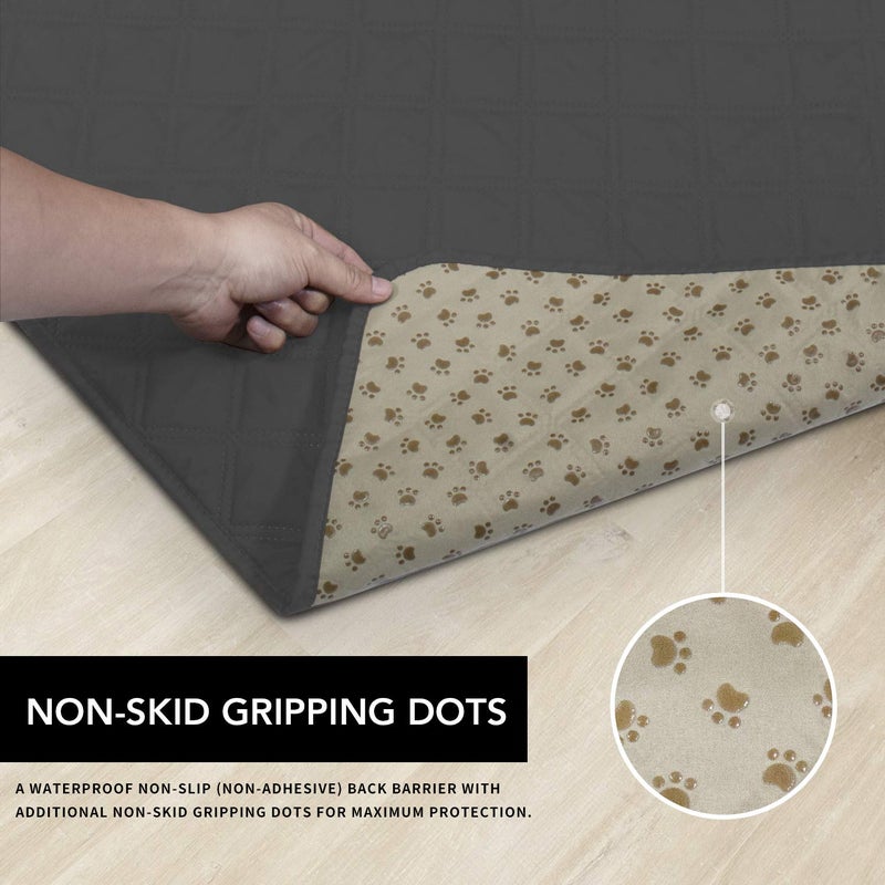 Easy-Going 100% Waterproof Dog Bed Cover, Non-Slip Pet Blanket for Furniture, Washable Couch Cover, Repleasement Sofa Cover (86X82 in,Dark Gray) - Image 3